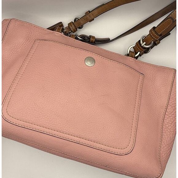 Vintage COACH CHELSEA F10892 Pebbled Leather Tote Shoulder Bag Handbag Rare Pink - Picture 3 of 14